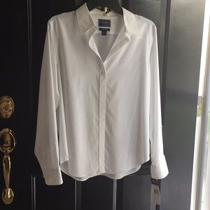 White No Iron 100%Cotton Blouse